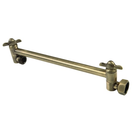 K153A3 10 High-Low Shower Arm Adjustable, Antique Brass